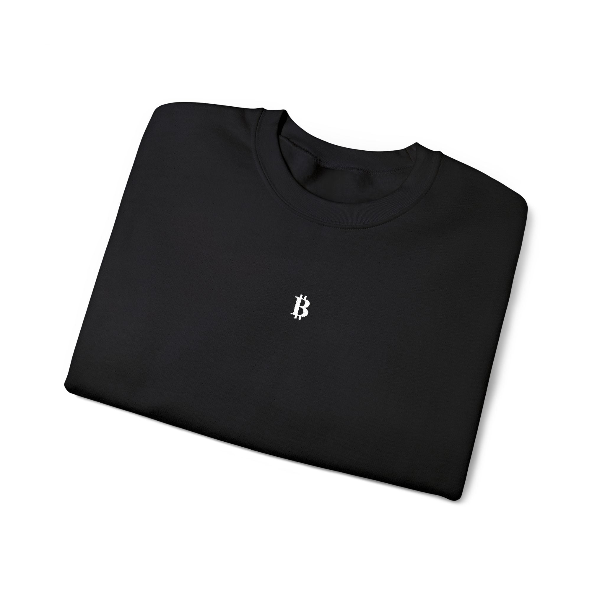 Black Crewneck, White "₿"