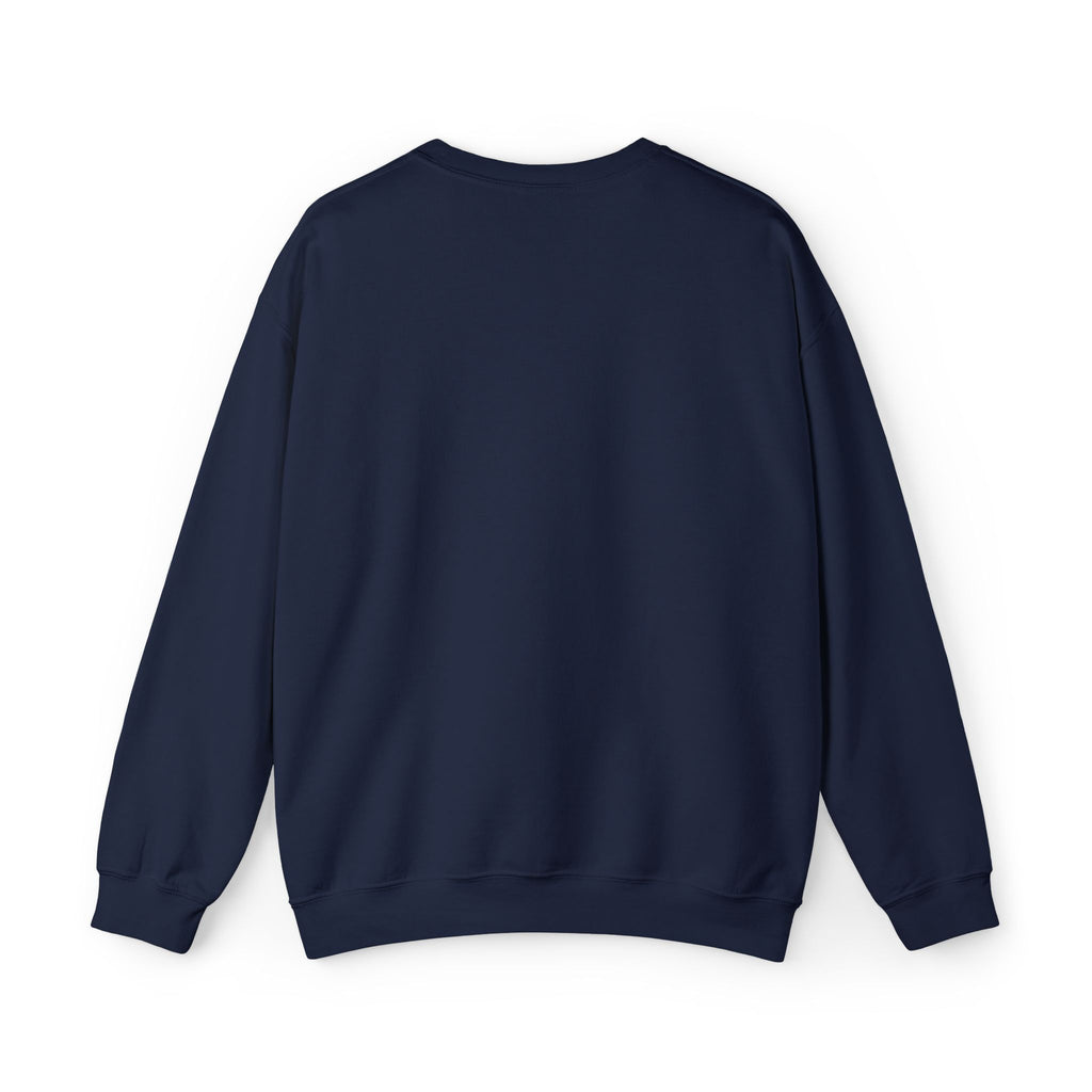 Navy Crewneck, White "₿"