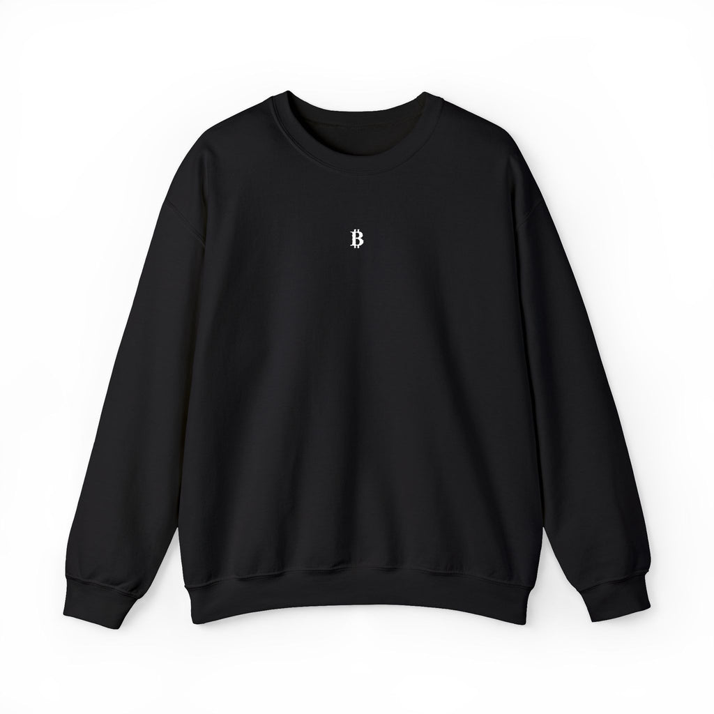 Black Crewneck, White "₿"